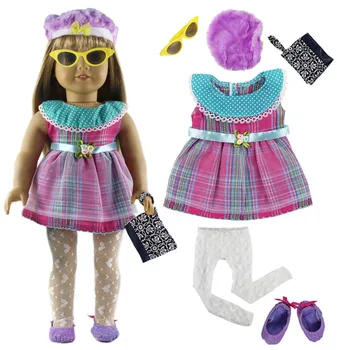 1 Conjunto de Vestido de Princesa Bonita Roupa, Roupas de Boneca de 18 polegadas roupas de boneca B2