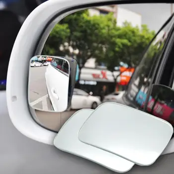 1 Par de Ponto Cego Espelhos de Grande angular Ampla Aplicação Sólido 360 Graus de Rotação de Vidro Convexo, Espelho retrovisor para Carro Acessórios