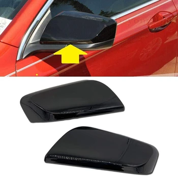 1 Par De Porta Do Lado Do Espelho De Cobre Espelho Retrovisor Capa De Sobreposição Para Chevrolet Impala 2014 A 2020 Preto Brilhante