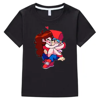 100% Algodão Kawaii Noite de sexta-feira Funkin Camisa de T de Meninos Meninas rapazes raparigas dos desenhos animados Jogo de Manga Curta T-Shirt Tshirt de Crianças Engraçado Tees para Crianças