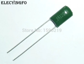 100pcs Mylar condensadores de Película 100V 2A123J 0.012 uF 12nF 2A123 5% capacitor de Filme de Poliéster