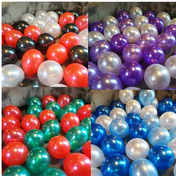 12inch Preto Grosso Balões de Látex Balão de Hélio Infláveis, Decoração de Casamento Miúdos Ar Bolas de chá de Bebê Festa de Aniversário de Bola
