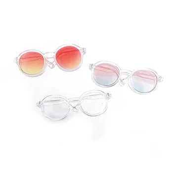 1Pcs de Pelúcia Boneca Óculos de sol em Miniatura Óculos para Limpar Lente de Óculos de 9cm Para Boneca Acessórios