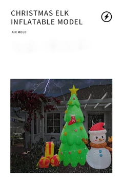 2.1 m Árvore de Natal, Boneco de neve+Árvore de Natal Inflável, Brinquedos, Decorações de Natal para a Casa
