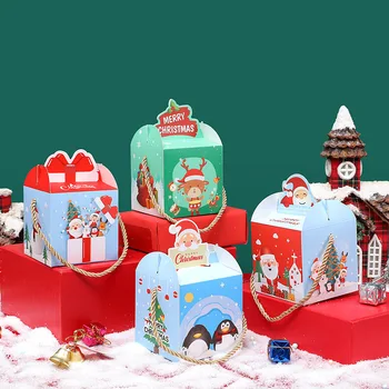 2/5Pcs de Natal Apple Caixa de Presente de Santa Favor Doces Caixa de Cozimento de Frutas, Sacos de Empacotamento Feliz Natal a Festa de Ano Novo de Abastecimento