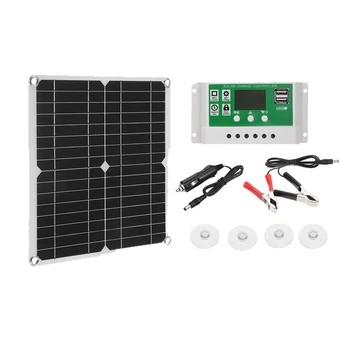 200W Painel Solar Kit 60A 12V Carregador de Bateria com Controlador Caravana de Barco