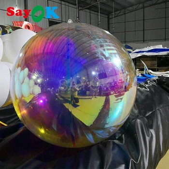 2018 Novo stardrone colorido PVC inflável, esfera do espelho, espelho de balão para o salão, shopping, festa de decoração