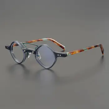 2022 Novo De Alta Qualidade Acetato Com Textura Óculos Moldura Do Diamante Dos Homens, Óculos De Mulheres Claras De Prescrição De Lentes De Óculos