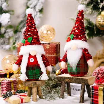 2023 Decorações De Natal Em Pé Representar O Papai Noel Boneca De Trabalho Ornamentos, Enfeites De Natal, Decoração Do Presente De Ano Novo
