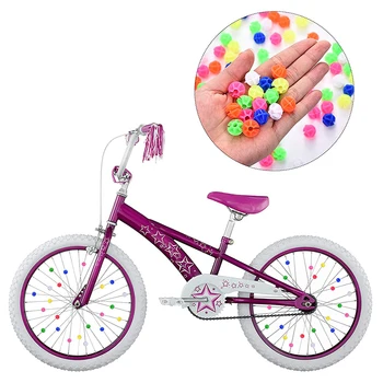 26/36Pcs Bicicleta Falou Miçangas Coloridas de Crianças de Segurança Clipe Borboleta e Peixe Estrelas Roda de Bicicleta Acessórios de Decoração Esferas Falou