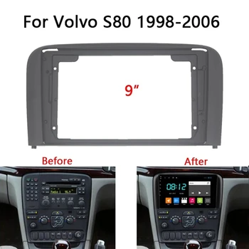 2Din auto-Rádio Fáscia para a Volvo S80 1998-2006 DVD Estéreo Moldura de Placa de Adaptador de Montagem Traço de Instalação do Kit de corte de Bisel