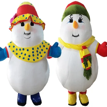 2M Inflável de Natal Boneco de neve de Trajes da Mascote Ternos para 1,6 M e 1,8 M de Adultos Santa Festa Cosplay Jogo de Vestir Meninas Traje Novo