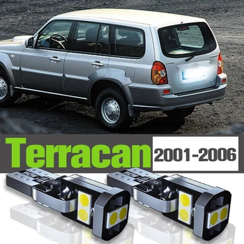 2x DIODO emissor de Luz da Placa de Licença Acessórios Lâmpada Para Hyundai Terracan, de 2001 a 2006 2002 2003 2004 2005