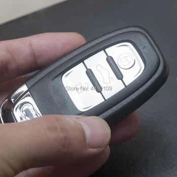 3 Botão Smart Chave do Carro Shell de Substituição Para a Audi chave A4L A6, P5 SQ5 S6 754C 754J Chave do Caso da Tampa Sem o Chip