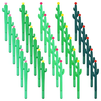30 Peças em Forma de Cacto Rollerball Canetas Gel Cactus Canetas de Tinta de Escrever de Caneta para o Office Escola em Casa a Escrever o Presente Suprimentos