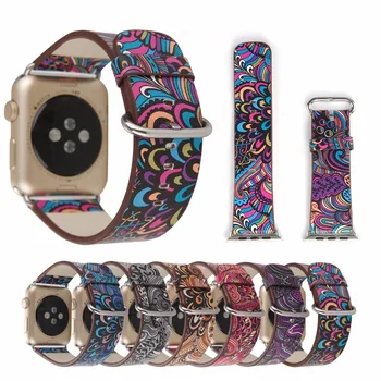 38-42mm de Pulso Watchbands Para a Apple Série de Couro Genuíno Pintura de Faixa de Relógio Para a Apple, Assistir Série 1 2 3 Correia de Relógio iWatch