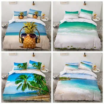3D paisagem Tropical conjunto de roupa de cama do quarto decoração de capa de edredão para Adultos, Crianças Single Twin Completo, Rainha, Rei de roupa de cama 3 peças