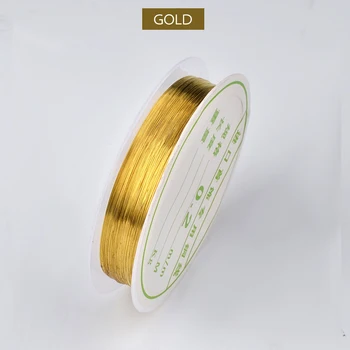 3Roll/Set Fio de Cobre de Decoração da Arte do Prego Charme Linha Ouro Prata Ouro Rose 3D Dicas de Unhas Manicure Suprimentos