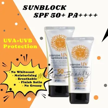 3W CLÍNICA UV protetor solar Creme SPF50 PA+++ 70 ml Refrescante Protetor solar Hidratante Clareador Raio de Sol Creme de Óleo de controle