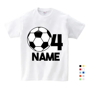 4pcs Personalizado de Futebol de T-shirt Daddy 4 do Papai, Menina de 4 Camisetas Pai e Filha Coincidir com T-Shirt de Verão de Manga Curta de Família