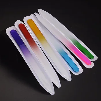 50pcs de Alta Qualidade lima para Unhas Cristal Polimento Arquivo de Vidro Nail Art Manicure Arquivo Mulheres Menina Profissional de Polimento de Ferramentas de 14CM