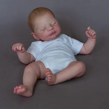 52CM Recém-nascido Bebê Boneca Reborn Timóteo Bebê Dormir de Alta Qualidade Gênesis Pintados à Mão Boneca com Veias Visíveis de Pele 3D