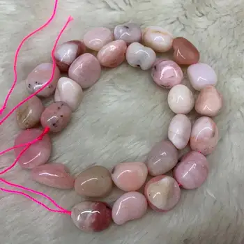 8-9mm de forma livre pink opal grânulos de pedra natural esferas de DIY solta pérolas para confecção de bijuteria fio 15