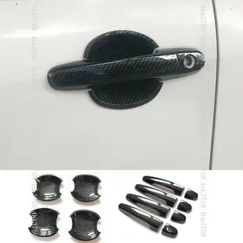 A fibra de carbono textura Capa maçaneta da Porta Guarnições para Toyota Corolla Sedan 2003-2013 modificação de Automóveis Auto-peças
