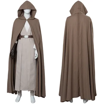 Adultos Luke Skywalker Cosplay Traje Homens Jedi Manto De Revestimento Uniforme, Roupas De Halloween, Carnaval Terno
