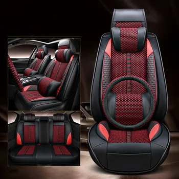 Alta qualidade! Conjunto completo de assento do carro cobre + Steerig tampa da roda para Honda Accord 2023-2015 respirável almofada do assento,frete Grátis