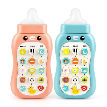 Bebê Nibble Chupeta Educacional do Telefone Móvel, Simulação de Garrafa de Imitar a Música do Telefone para 1 a 2 de 3 Anos de Idade Meninos Meninas rapazes raparigas