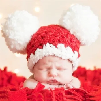 Bmnmsl Crianças Chapéu de Criança do Bebê de Inverno Quente Chapéu de Lã Gorro de Malha de Pele Bolhas capa para Bebê de 0 a 3 Meses
