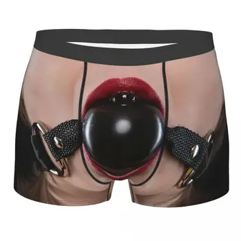Bola Mordaça Na Boca E A Língua Cuecas Breathbale Calcinha Underwear Masculino Impressão Shorts Boxer Briefs