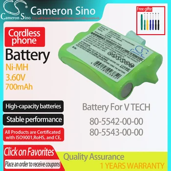 CameronSino Bateria para V TECH 80-5542-00-00 80-5543-00-00 se encaixa GP GP70AAAH3BX GP75AAAH3BX telefone sem fio Bateria 700mAh 3.60 V