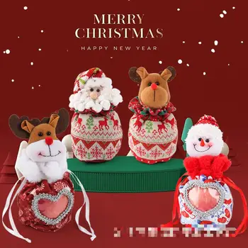 Casar Presente De Natal Apple Caixa De Embalagem De Plástico Papai Noel Decoração Garoto De Férias Feliz Ano Novo Favores Do Partido Bonito 2022