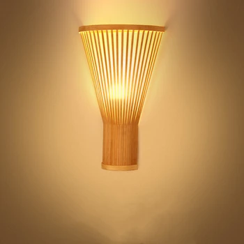 Chinês tradicional artesanato de arte de design em bambu lâmpada de parede decoração interior da lâmpada é apropriado para a sala de estar e quarto