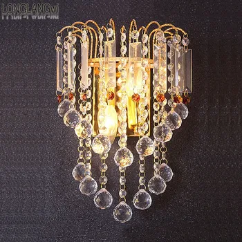 Clássico K9 de Cristal luzes de parede de Cabeceira Prata, Ouro, cristal Candeeiros de Parede, candeeiro de parede de cristal