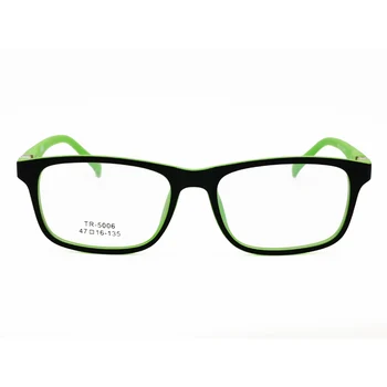 completa-rim durável cor dupla TR90 óculos de armação com 180 graus de charneira flexível ensolarado aluno óculos 5006