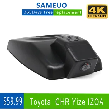 Dashcam 4K dianteiro e traseiro gravador de câmera do carro dvr oculto Traço cam WIFI gravador de vídeo Para Toyota 2017 2021 CHR Yize IZOA