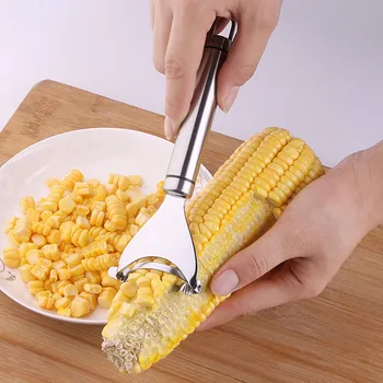 Debulhar o milho dispositivo de aço Inoxidável de milho, descascador Fácil de descascar amêndoas de Descascador de Frutas e vegetais ferramentas