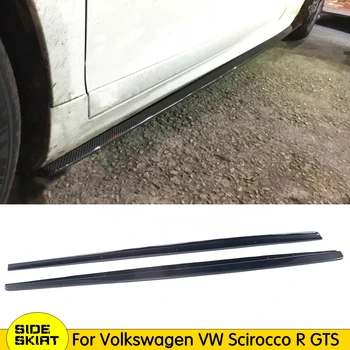 Do lado do Corpo Saia Avental de Kits para a Volkswagen VW Scirocco R GTS pára-choques com Extensão de Lábio de 2009-2016 de Fibra de Carbono / FRP