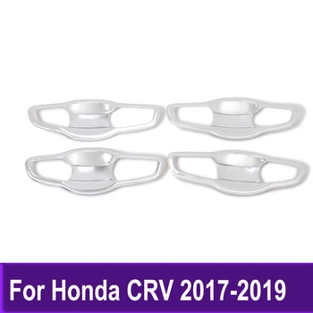 Do lado do Puxador da Porta Tigela com Tampa de acabamento Para Honda CRV CR-V 2017 2018 2019 Adesivo Acessórios Chrome