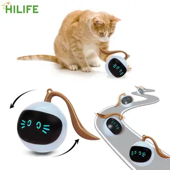 Engraçado Bola Mágica Elétrica Inteligência Brinquedo do Gato Pet shop Rolando Colorido Led de Carregamento USB