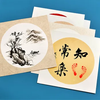 Engrossar Matérias Xuan Cartões de Papel 10Sheets de Arroz Chinês Cartão de Papel, a Caligrafia de Pintura em Aquarela Montagem de Cartões de Papel Carta Di Riso