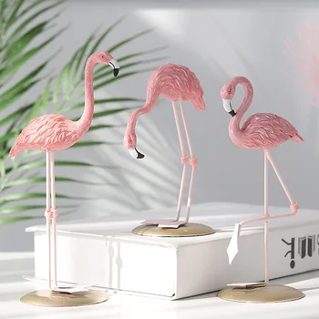 Estilo nórdico Flamingo Estatueta de Fadas Jardim, Sala de Escritório Festa de Casamento Enfeite Decoração para Casa Acessórios de Arte e Artesanato