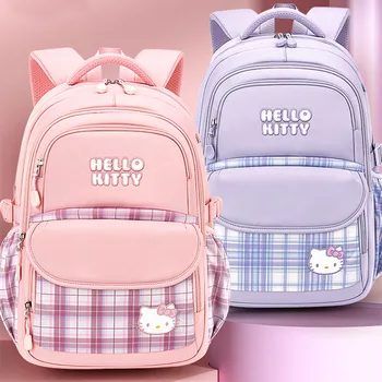 Hello Kitty Sanrio Pelúcia Kawaii dos desenhos animados Bonitos Leve Coluna de Protecção de Crianças Mochila Anime Brinquedos de Pelúcia de Presente para Meninas