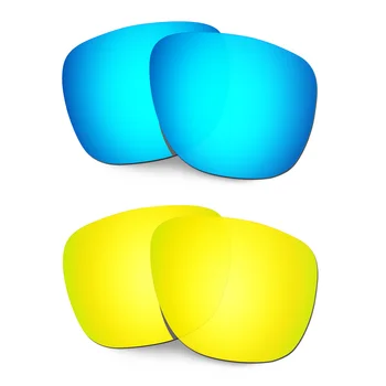 HKUCO Polarizada de Substituição de Lentes Para Crossrange a XL-Óculos de sol Azul/Ouro 2 Pares