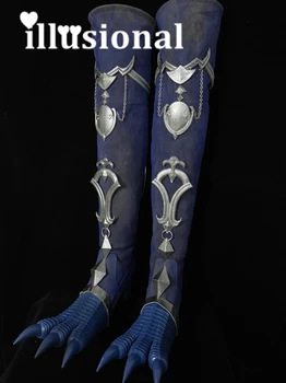 illusional Final Fantasy XIV FF14 Metion emblema sapatos craws para frente armos cauda Cosplay adereços