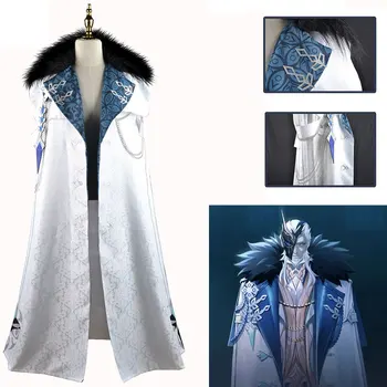 Jogo de Anime Genshin Impacto fogos fátuos cosplay Executivo manto Tartaglia lenço de Childe Ajax roupas de halloween Uniforme Novo prenúncio de Pele