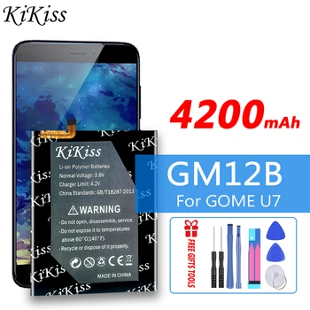 KiKiss 4200mAh GM12B Bateria de Substituição Para GOME U7 smartphone Built-in Li-íon bateria do Li-Polímero Batterie
